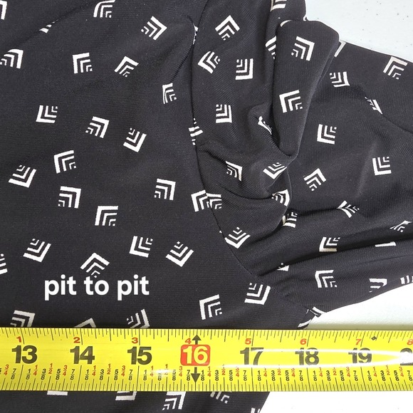 LAUREN RALPH LAUREN Women's 12P Black White Geometric Fit And Flare Dress -1867 - Picture 8 of 9